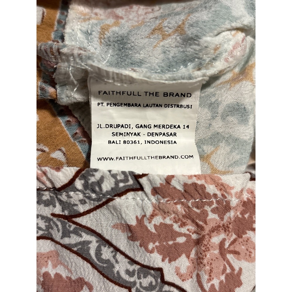 Faithfull The Brand Floral Halter Romper Backless Boho Tassel High Neck Medium - Picture 7 of 8